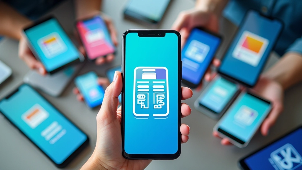 Vairākas populāras finanšu vadības aplikācijas, kas parādītas dažādos mobilo telefonu ekrānos